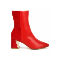 London Rag Women's Red Casual Booties