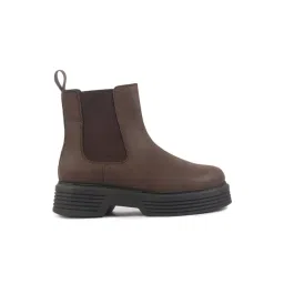 Fausto Women's Brown Chelsea Boots