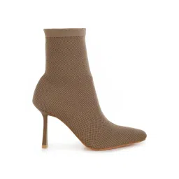 London Rag Women's Taupe Stiletto Booties