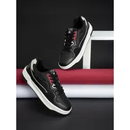 Red Tape Men's Down Town Dapper Black Casual Sneakers