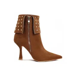 London Rag Women's Tan Stiletto Booties