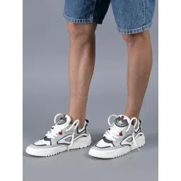 Fausto Men's Grey Casual Sneakers