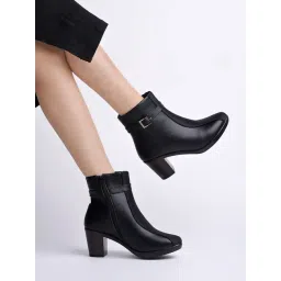Shoetopia Women's Black Casual Boots
