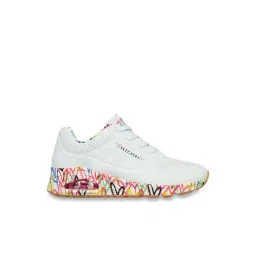 Skechers Women's UNO - LOVING LOVE White Casual Slip On Shoe