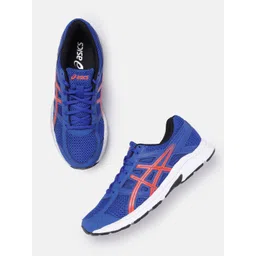 ASICS Men Woven Design Round-Toe GEL-CONTEND 4B+ Running Shoes with Brand Logo Detail