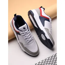 Cantabil Men Colourblocked Lace-Ups PU Sneakers