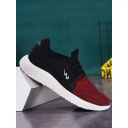 Campus Men Burgundy Mesh Running Shoes