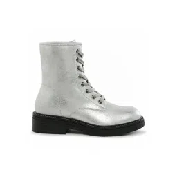 London Rag Women's Silver Casual Booties