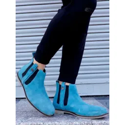 Eego Italy Men's Blue Chelsea Boots
