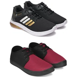 Free Kicks Men Multicoloured Mesh Marking Running Sports Shoes