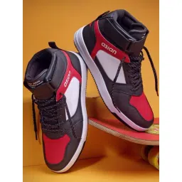 Asian Men's Black Ankle High Sneakers