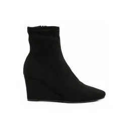 London Rag Women's Black Wedge Booties