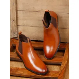 Teakwood Leathers Men's Brown Chelsea Boots