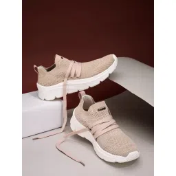 Campus Women's Peach & White Walking Shoes