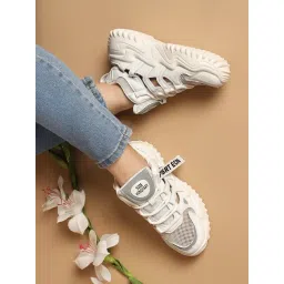 Truffle Collection Women's White & Grey Sneakers