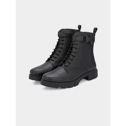 ADORLY Women Round Toe Blocked-Heeled Regular Boots