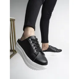 Shoetopia Women's Black Sneakers