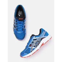 ASICS Men Woven Design Round-Toe GEL-CONTEND 4B Running Shoes with Brand Logo Detail