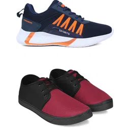 Free Kicks Men Multicoloured Mesh Marking Running Sports Shoes