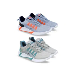 BIRDE Pack Of 2 Men Colourblocked Woven Sneakers