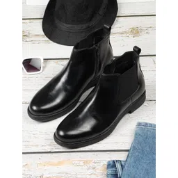 Teakwood Leathers Men Solid Leather Chelsea Boots