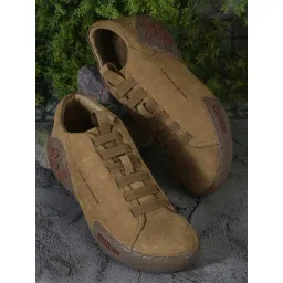 Woodland Men's Camel Casual Sneakers