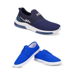 Spotwalk Men Set of 4 Mesh Sports Shoes