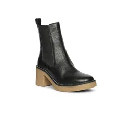 Saint G Women Leather Block-Heeled Chelsea Boots