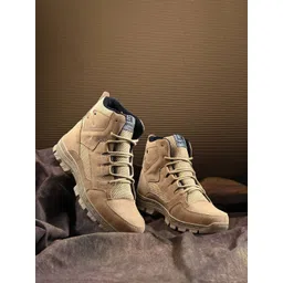 Eego Italy Men Suede Round Toe Safety Regular Boots