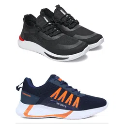 Free Kicks Men Multicoloured Mesh Marking Running Sports Shoes