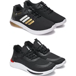 Free Kicks Men Multicoloured Mesh Marking Running Sports Shoes