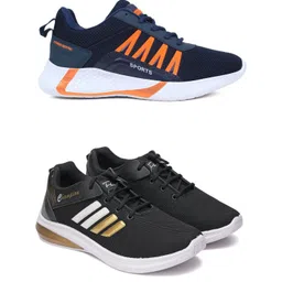 Free Kicks Men Multicoloured Mesh Marking Running Sports Shoes