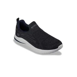 Skechers DELSON 3 Men Textured Round Toe Slip On Casual Sneakers