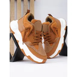 LeatherKraft Men Lace-Ups Walking Non-Marking Shoes