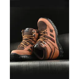 Ozarro Tan Synthetic Leather Casual Shoes