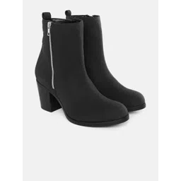 The Roadster Life Co. Women Textured Block Heel Boots