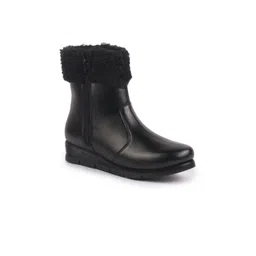 FAUSTO Women High Top Side Zipper Platform-Heeled Winter Boots