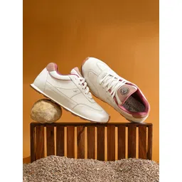 Roadster Stylish Beige & White Sneakers for Women | Urban Street Style | All-Day Wear