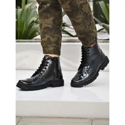 glitchez Men Casual Block-Heeled Regular Boots