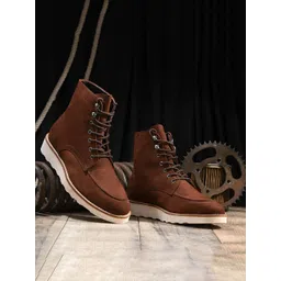 MILLE DOLLARI Men Leather Casual Rusty Boots