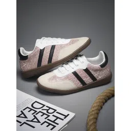 JM Looks Women Lightweight Lace-Up Comfortable Cushion Footbed Sneakers