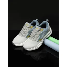 JQR Men Colourblocked Mesh Lace Up Running Shoes