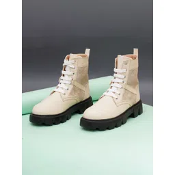 Killer Women Round Toe Mid-Top Lace Up Boots