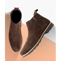 Chelsea High End Urban Fashion BREWSTER Boots Genuine Smooth Leather Suede Boots For Men