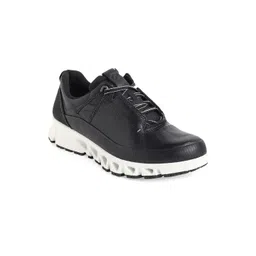 ECCO Men Black Textured Leather Sneakers