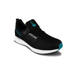 Campus Men Black Mesh Running Shoes