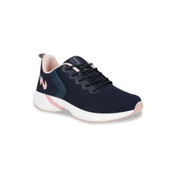 Campus Women Navy Blue & Pink Mesh Running Shoes