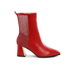 London Rag Women's Red Casual Booties