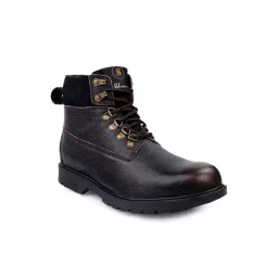 Shences Men's Brown Biker Boots