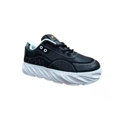 Colourkicks Black Casual Manmade Leather Sneakers